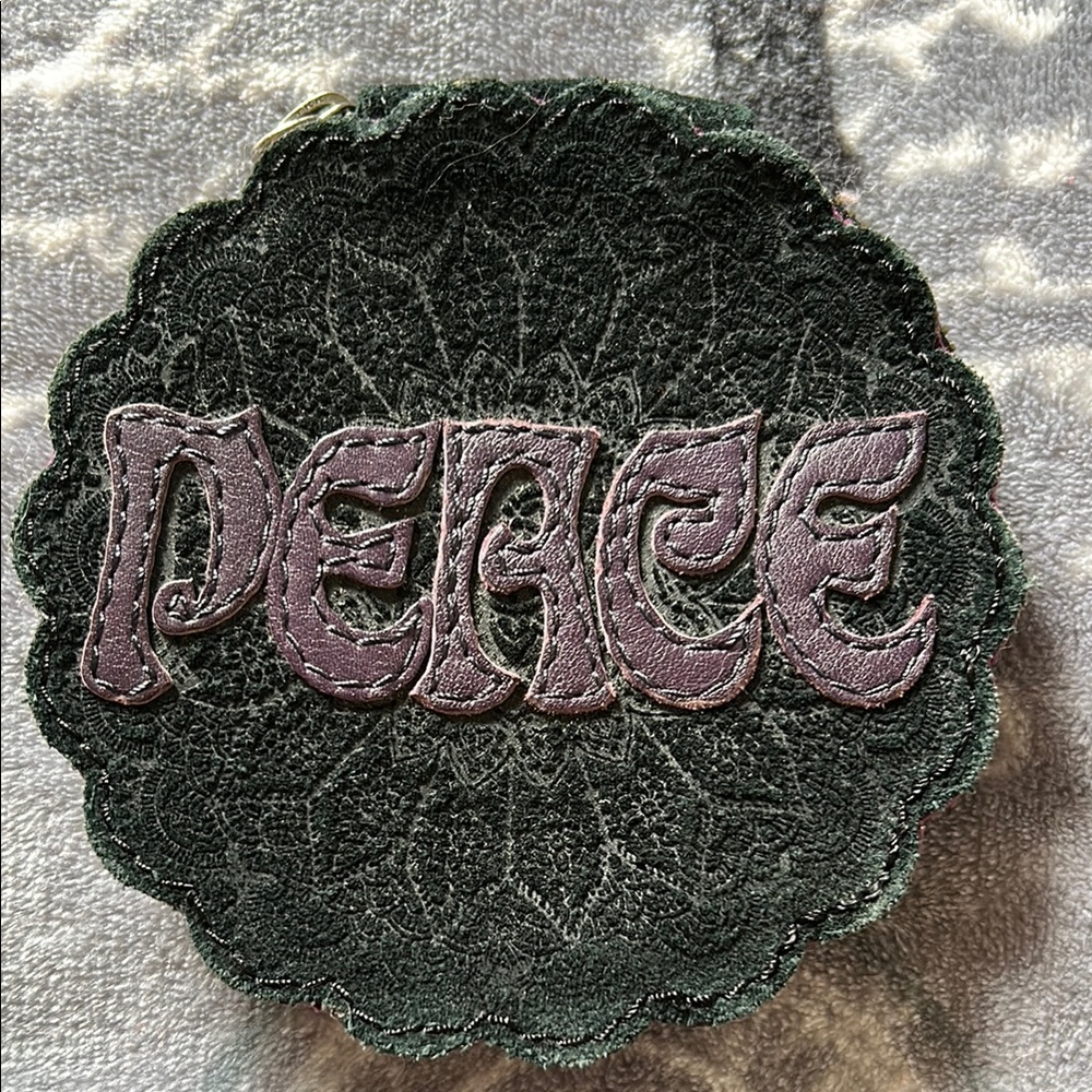 Purple Peace Embroidered Patch